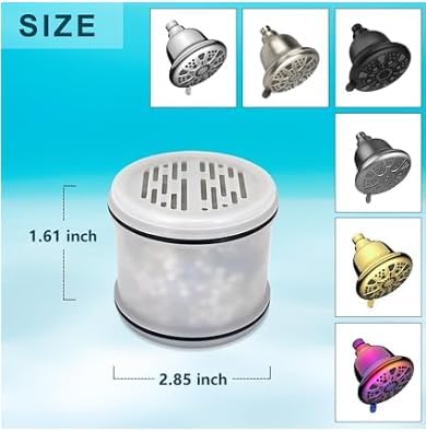 Shower Head Filter Replacement Cartridge for MakeFit Filtered Shower Head - H5H117 (4-Pack)