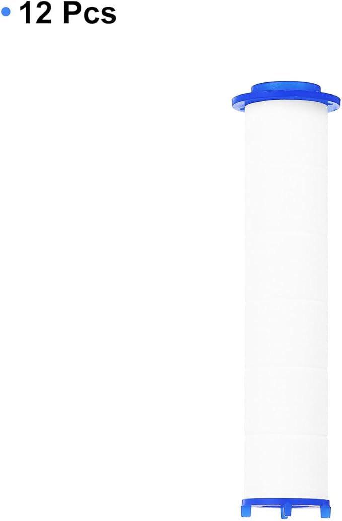 uxcell 12 Pcs Shower Head Filter 3.7 Inch PP Cotton Filter Cartridge Replacement High-Pressure Handheld Fan Shower Jet Sets