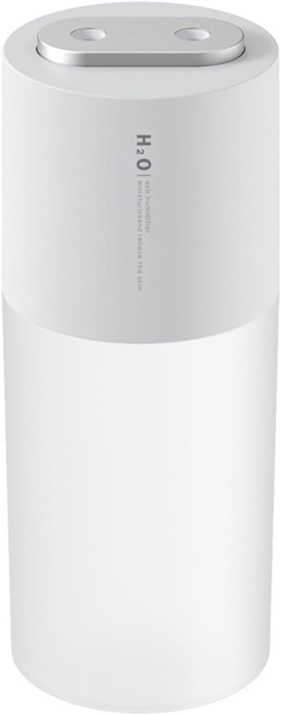 Mini Humidifier Portable USB Humidifier Double Spray Small Mist Humidifiers Desktop Humidifier for Car, Office, Indoor, Bedroom, Travel (White)