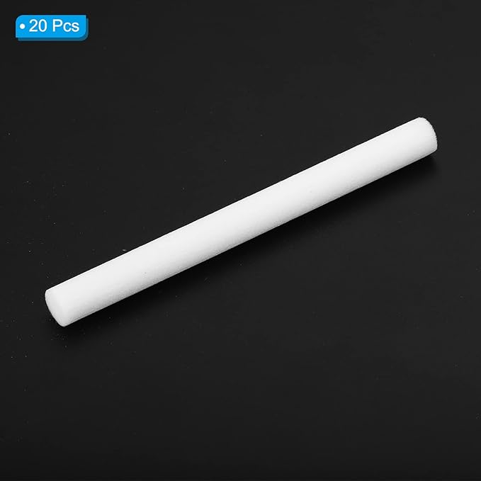 PATIKIL Humidifier Cotton Filter Sticks, 20 Pcs Refill Sticks Filter Wicks Replacement for USB Mini Humidifiers Portable Diffuser (3.15'' x 0.28''), White