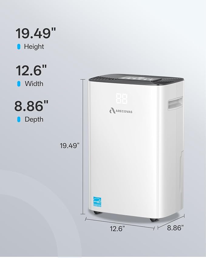 Dehumidifier for Basement, 52 Pints Dehumidifiers for Bedroom Bathroom Large Room Home, 4500 Sq.Ft Dehumidifier with Drain Hose, 2025 Energy Star Certificate, Humidity Control, 24H-Timer, Auto Defrost