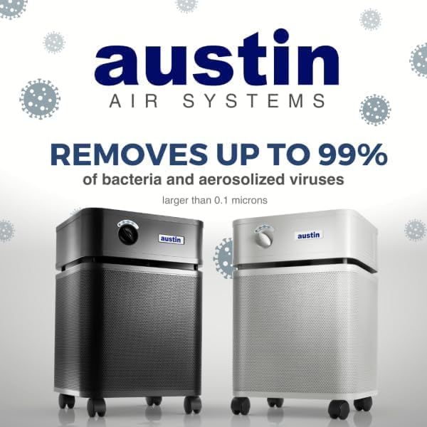 Austin Air HealthMate Plus Junior Air Purifier, White - Advanced 4- Stage Filtration Air Purifiers For Home with Activated Carbon & Zeolite - Ideal as Air Purifiers for Bedroom, Model A250