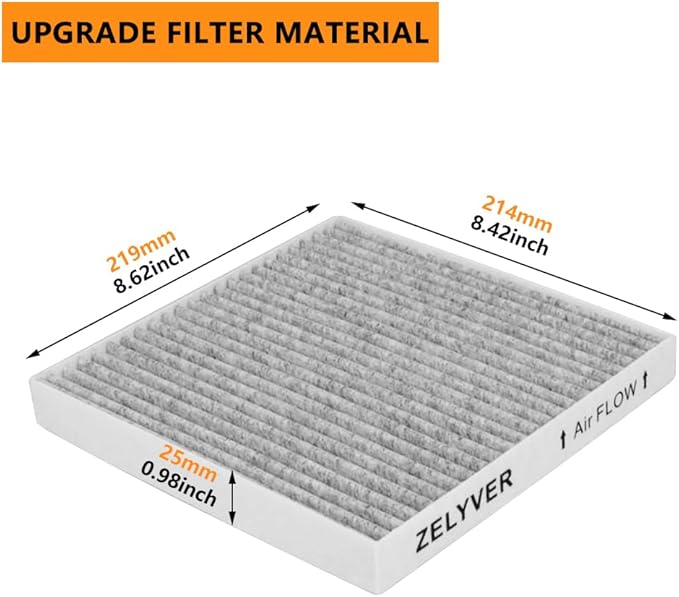 PA5359 Cabin Air Filter Carbon Fits for Freightliner M2 106 108SD 114SD 122SD B2 C2 MT45 Trucks or Buses Replace N10G-36000006 AF26427 PA5359 PA10188 49082 P614547(Set of 4)