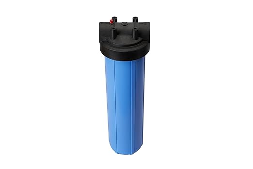 Pentair OMNIFilter Whole Home 20" Heavy-Duty Big Blue Water Filtration System with Pressure Relief, Black/Blue