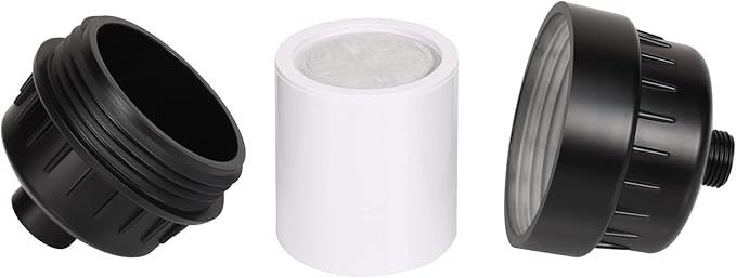 NearMoon High Output 15 Stage Shower Filter - Filtered Shower head softener for Hard Water,Reduces Dry Itchy Skin, Dandruff and Improves the Condition of Your Skin, Hair (Matte Black)