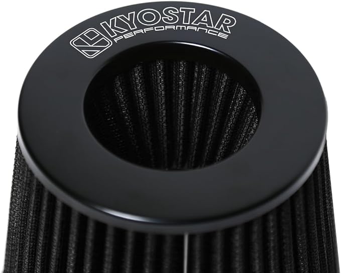 Kyostar Universal Black 3 Inch 76mm Air Intake Cone Filter Replacement Quality Dry Air Filter