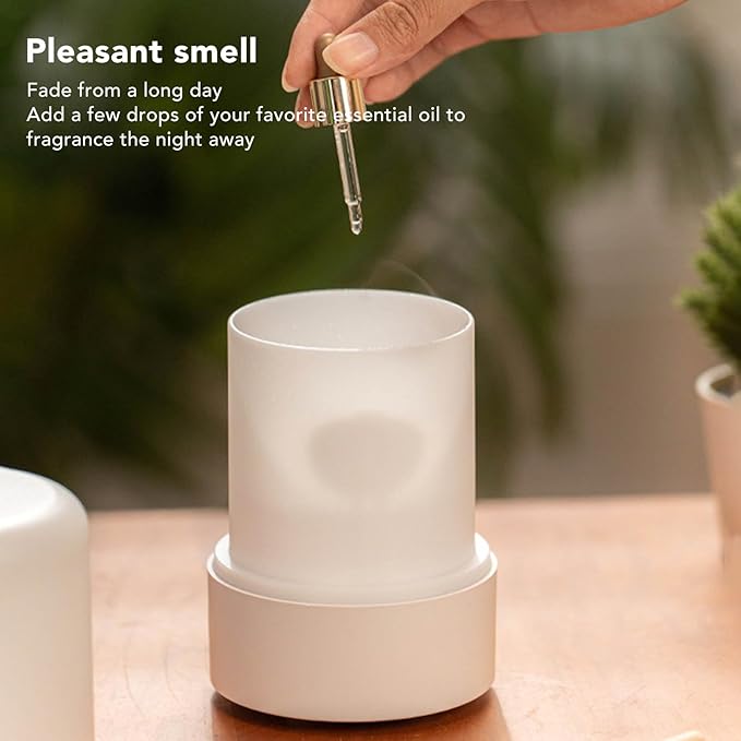 Portable Mini Humidifiers, Desktop Air Humidifier 120ml Cool Mist Humidifier Quiet USB Humidifiers with Night Light for Home