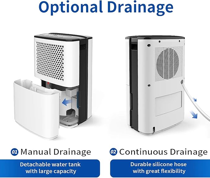 AIRPLUS 4500 Sq. Ft Dehumidifiers for Home, 70 Pints Dehumidifier for Basement with Drain Hose, Continuous Drainage, Intelligent Humidistat, Dehumidifier for bathroom, bedroom, Large Room