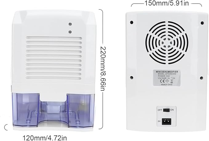 Small Portable Compact Dehumidifier,Dehumidifiers for Home,Electric Mini Dehumidifier,Removes Moisture Humidity USB Air Dryer for Home Beedroom Bathroom