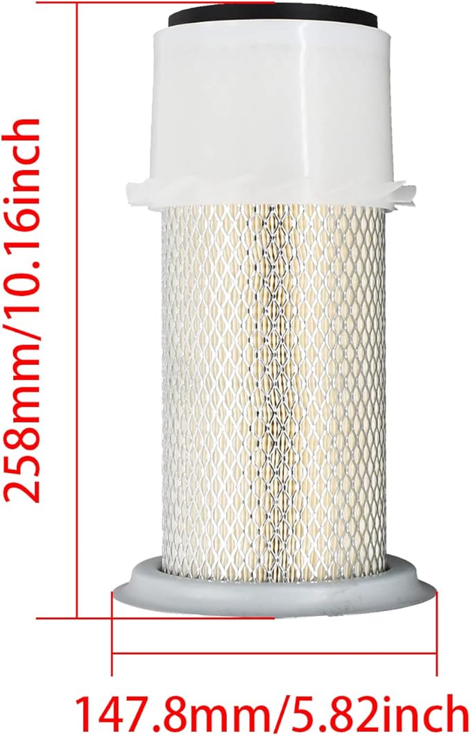 Air Filter Kit M802606 UC11955 CH12881 Compatible with John Deere Tractor 770 790 870 970 1050 1070 Replace for Fleetguard AF4758KM Donaldson P814723