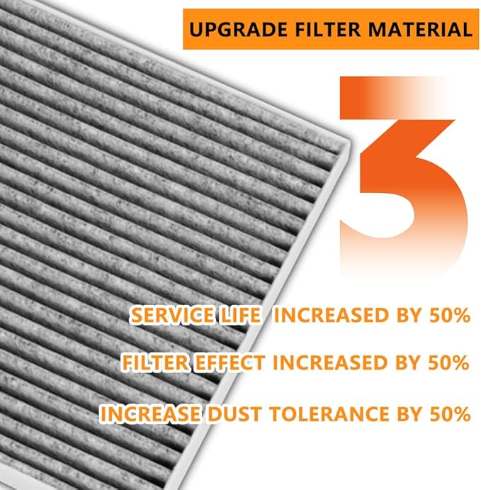 PA5359 Cabin Air Filter Carbon Fits for Freightliner M2 106 108SD 114SD 122SD B2 C2 MT45 Trucks or Buses Replace N10G-36000006 AF26427 PA5359 PA10188 49082 P614547(Set of 4)
