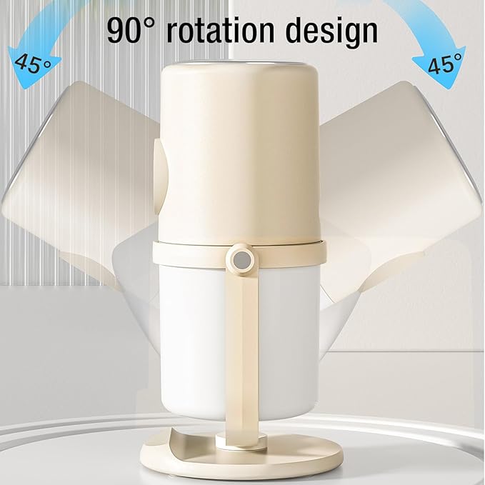 Portable Mini Humidifier, 300ML Cool Mist Humidifiers with Stand, Quiet USB Desktop Humidifier with 2 Mist Mode for Baby Bedroom Travel Office Home, Quiet Mini Humidifiers(Beige)