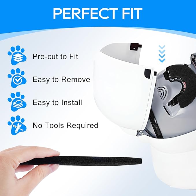 8-Pack Carbon Filters for Litter-Robot 4, Litter Box Filters Replacement Accessories, Activated Carbon Eliminate Odor, Controls Moisture on Pet's Body and Keep Home Fresh