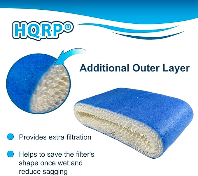 HQRP 3-Pack Wick Filter Blue HC888 HC888N Compatible with Honeywell Filter C HCM-890 HEV320 Series HEV320B HEV320W HCM-890B HCM-890C HCM-890BTG HCM89020 HCM-890MTG Humidifiers