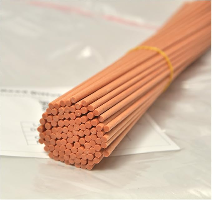 100 Pieces Fiber Reed Diffuser Replacement Refill Sticks (10" x 3mm, Light Brown)