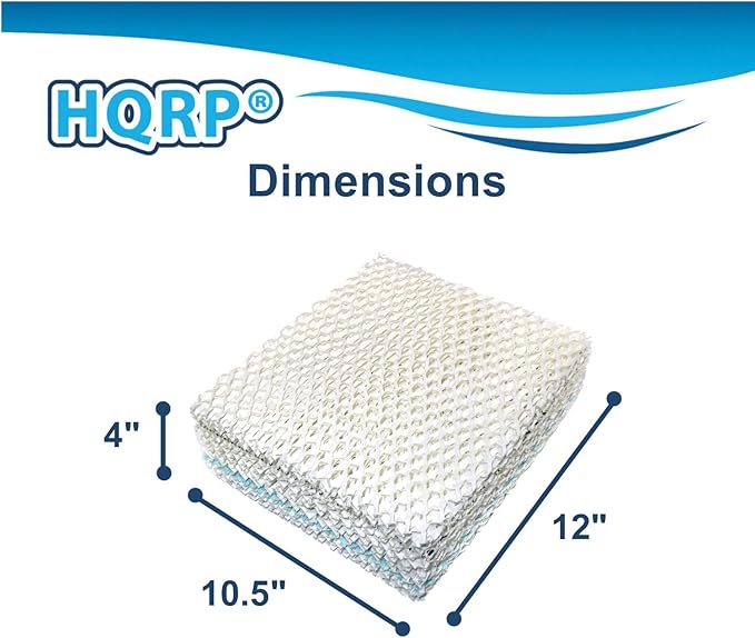 HQRP 2-Pack Wick Filter Replacement Compatible with Bemis Essick Air AIRCARE SS390DWHT, 826000, 826800, 826600, 826900, 821000, 821001, 831000 Evaporative Humidifiers