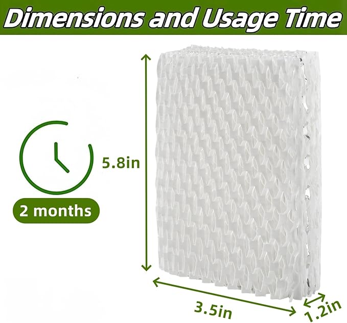 6 PACK WF813 Humidifier Filter Replacement Compatible with Equate EQWF813 EQ-2119-UL, Replacement Wick Compatible with Relion WF813 RCM832 RCM832N and Procare PCWF813 Cool Mist Humidifiers Wick Filter