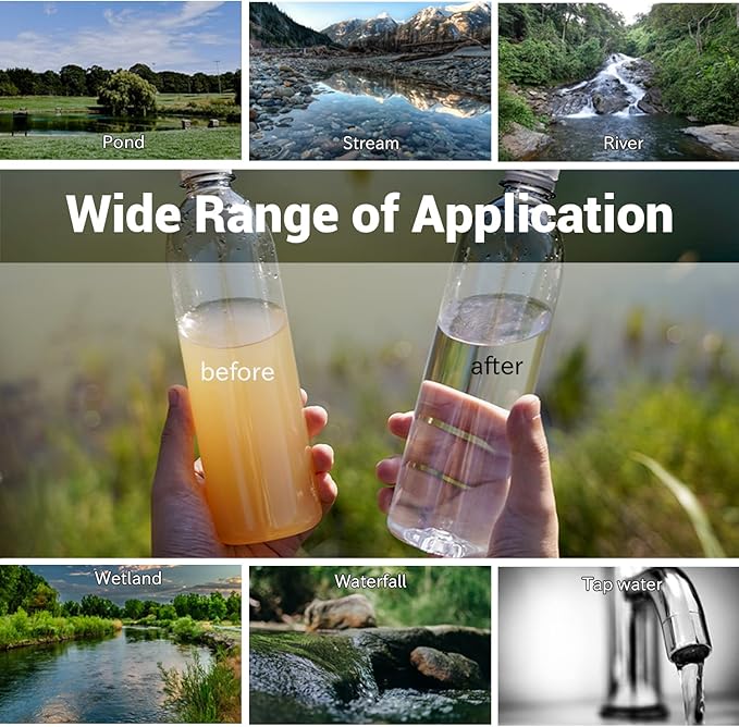 Mini Water Filter NatureNova Portable Emergency Water Filtration System Hiking Camping Straw Survival Gear Emergency Preparedness