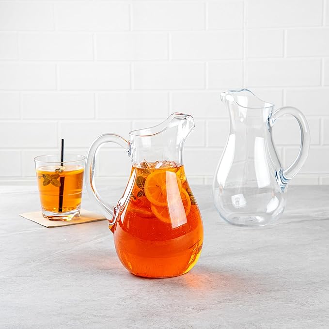 Bev Tek 57 Ounce Water Pitcher, 1 Heavy-Duty Water Jug - Dishwashable, Shatterproof, Clear Polycarbonate Beverage Serveware, For All Kinds Of Beverages - Restaurantware