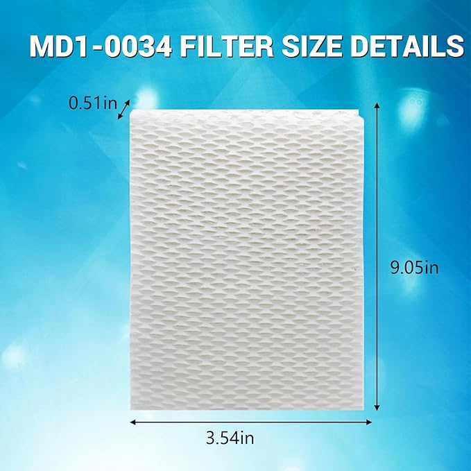 MD1-0034 Humidifier Replacement Wick Filters for Vornado Evaporative Humidifier Evap2, Evap40, EV3, EV100, EV200, EVDC300, EVDC505, EVDC500, Tornado Humidifier Filter (Not for Evap3)- 4 Pack