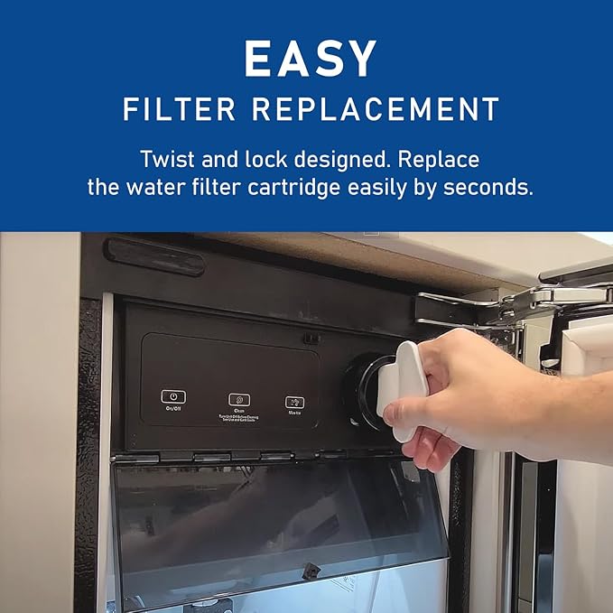 ICE2 F2WC9I1 ICE Maker Filter Replacement, Compatible with Whirlpool WUI75X15HZ, WUI75X15HW, WUI75X15HB, WUI95X15HZ Ice Makers, Used in 50 Ib Ice Maker Machines, 3 Pack (3)