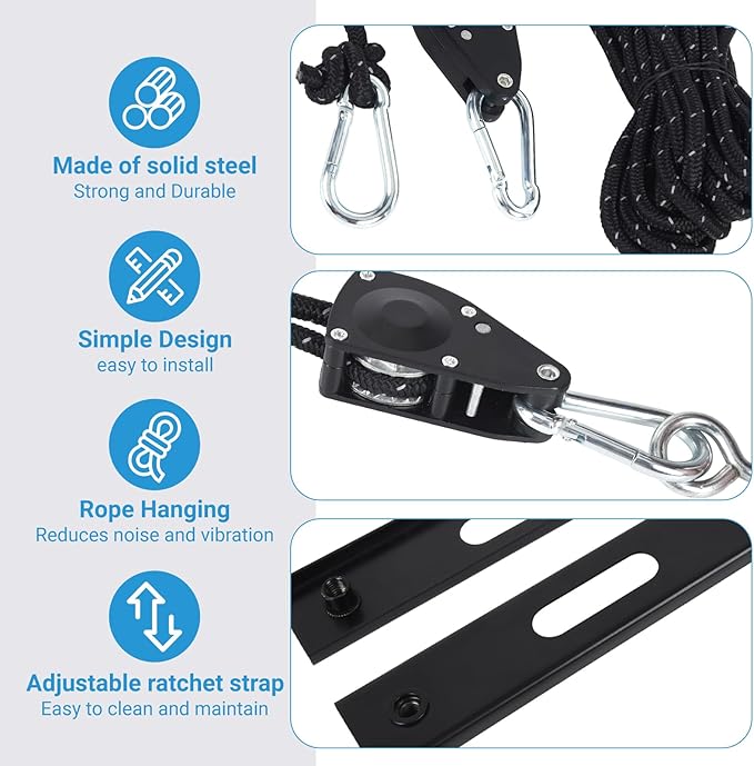Dehumidifier Hanging Kit, Dehumidifier Joist Hanging Kit for Crawl Space and Basement Dehumidifiers, Helps Reduce Noise and Vibration of The Unit