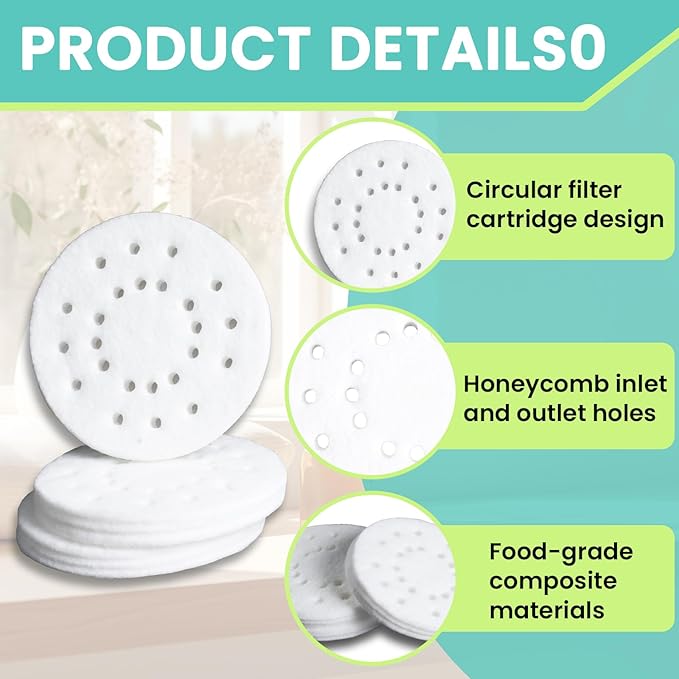 8 Pack A451 Anti-Mineral Pads Humidifier Replacement Filters Compatible with BONECO S200, S250 & S450 Steam Humidifiers