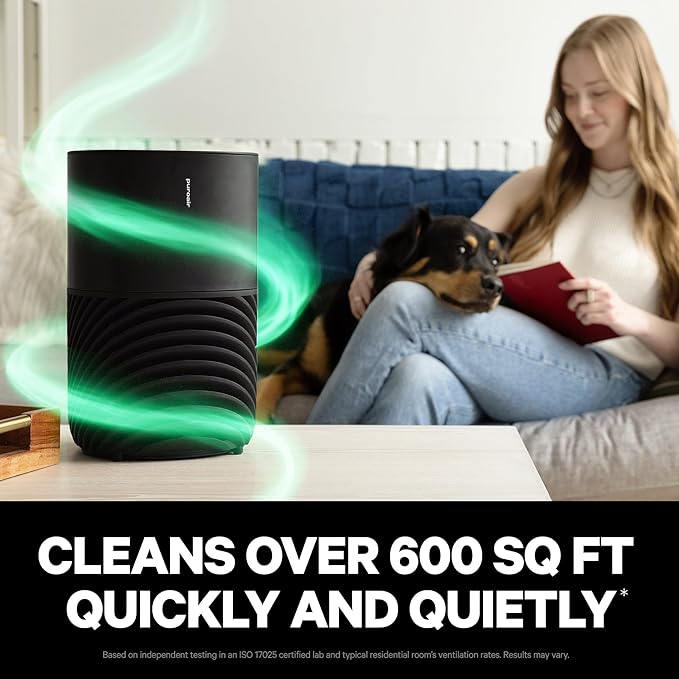PuroAir 130i Air Purifiers for Home Large Rooms - Covers Up To 600 Sq Ft - Filters Up To 99.9% of Pollutants, Smoke, Pollen, Dust - Quiet Air Filter - Air Purifiers for Bedroom (2 Pack)