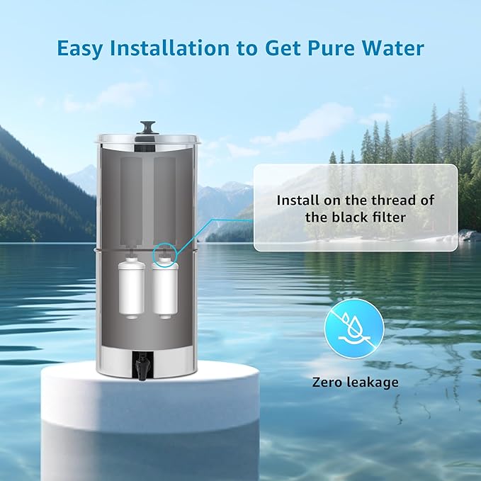 AQUA CREST Fluoride Water Filter, Replacement for Berkeyยฎ PF-2ยฎ Fluoride Reduction Elements, Berkeyยฎ Gravity Filtration System, NSF/ANSI 372 Certified, Pack of 2
