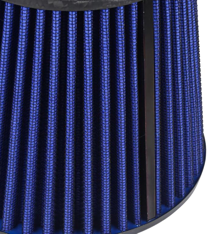 Kyostar Universal Carbon Fiber 3 Inch 76mm Air Intake Cone Filter Replacement Quality Dry Air Filter, Blue