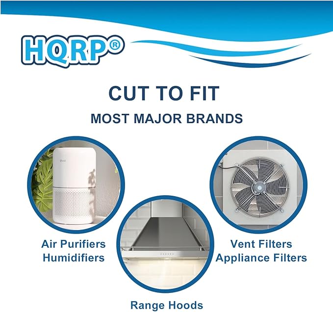 HQRP 2-Pack Carbon Filter Compatible with Honeywell HPA300, 50100, 50150, 50250-S, 17000-S, 50255, 50300, 51360, 51376, 51500, 51771 models