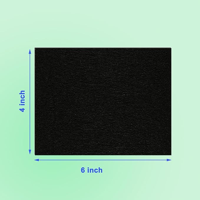 5 Pack Activated Carbon Filters for Pureness F6 Zeloite Air Filter Cat Litter Box, 6 Inch x 4.4 Inch Trimmable Pads