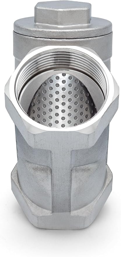 UNOX 1 inch Y-Type Stainless Steel Industrial Strainer - AISI 304 - Water Oil Filter for Plumbing Tools & HVAC Systems, Heavy-Duty Pipeline Protection, PN6/PN10 Rated