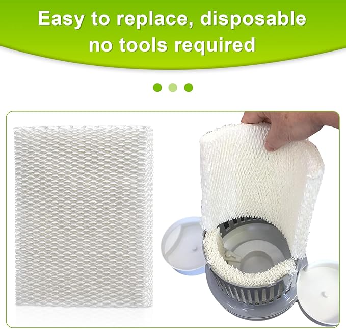 MD1-0034 Humidifier Filters Wick,Compatible with Vornado Humidifier Replacement Filter Model:Ev100,Ev200, Evap2,Evdc300,Evap40 Evdc500,Evaporative Humidifiers -(2 Pack)
