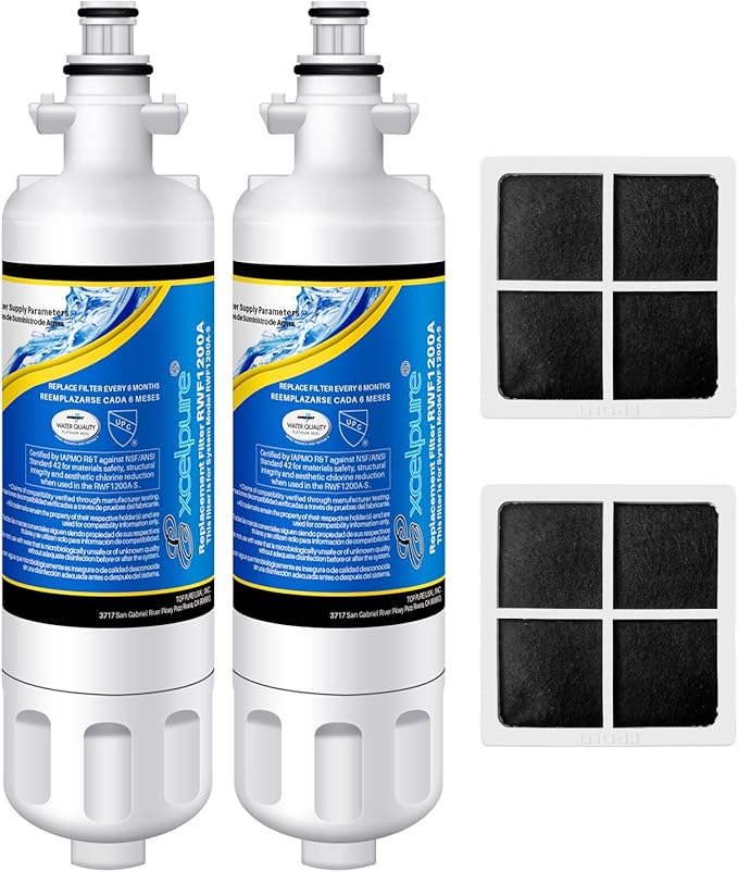 ADQ36006101 Replacement for LT700P, Kenmore 469690, ADQ36006102, LFXS30766S, LFX31925ST, LFX31945ST, RWF1052, LT120F, 469918, Refrigerator Water and Air Filter Combo, 2PACK