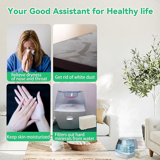 kakofaci 6 Pack WF813 Humidifier Filters Replacement Compatible with Equate EQWF813 PCWF813 Relion RCM832 RCM-832N Protec RWF813 EQ-2119-UL PCCM-832N Cool Mist Humidifiers Wick Filter