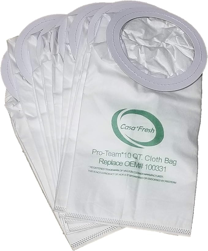 10 PK HEPA ProTeam 100331 Replacement. Compatible with 10 QT Backpack Coachvac, Super Coachvac, Megavac
