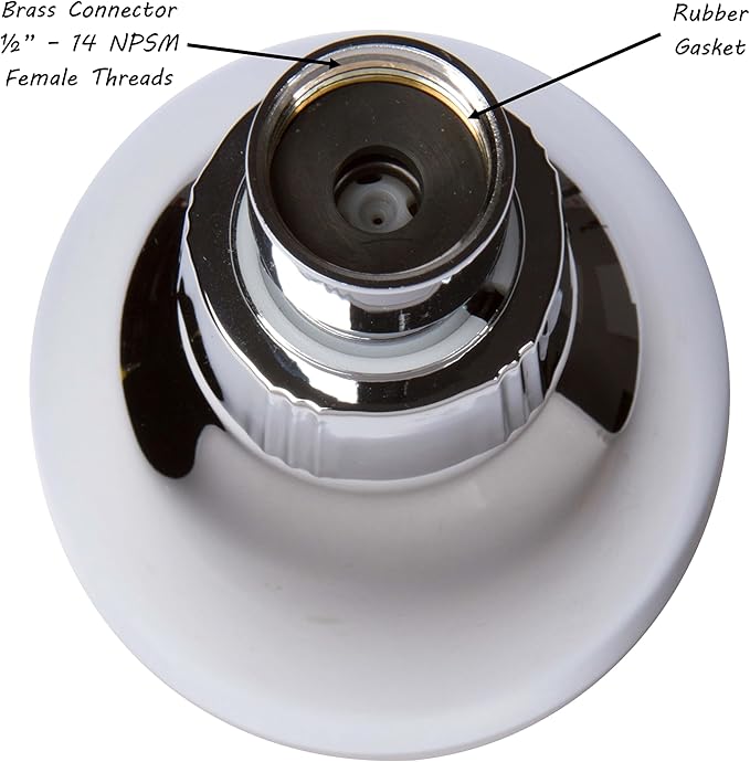 Aqua Elegante 3 Inch High Pressure Shower Head - Best Pressure Boosting, Wall Mount, Bathroom Showerhead For Low Flow Showers, 2.5 GPM - Chrome