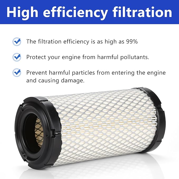 2 PCS M113621 Air Filter - Fit for John Deere M113621 NAPAA 6449 Fleetguard AF25550 WIX 46449 Kawasaki 11013-1290 11013-7029 11013-7048 Donaldson P822686