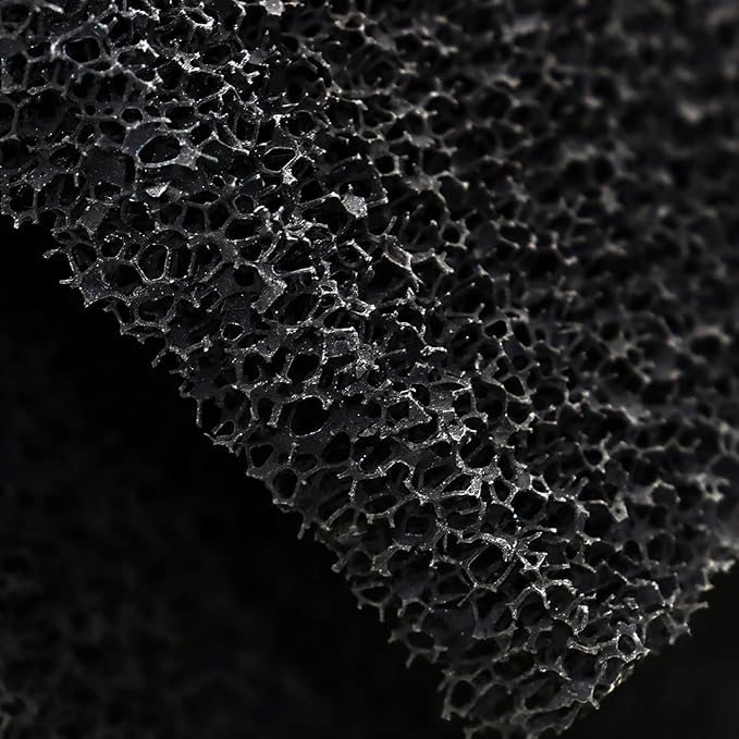 Cut to Fit Activated Carbon Media Pad, Pre Filter Carbon Sponge for Aquarium, Fish Tank, Pond, Reef Canister (36 x 12 x 0.4 inch 1pcs)