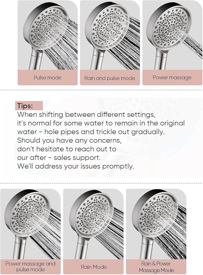 Cobbe Filtered Shower Head with Handheld, 6 Spray Modes, Water Softener Filters - Remove Chlorine, Reduce Dry Skin - Brushed Nickel
