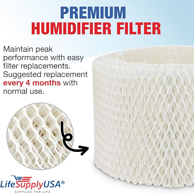 LifeSupplyUSA Humidifier Filter Replacement Wick Compatible with Philips 2000 Series HU4102/20 Humidifiers