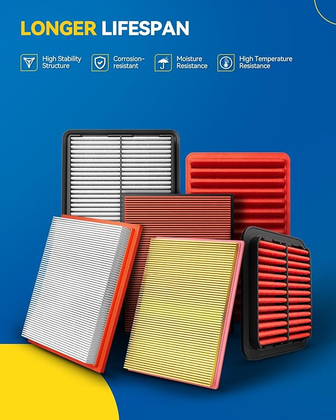 PHILTOP Engine Air Filter, EAF080 (CA12260) Replacement for Equinox 2018-2021, Terrain 2018-2021 Air Filter, Protect Engine & Improves Acceleration
