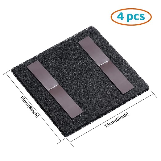 4Pcs Activated Carbon Filter Replacement with Pet Waste Trash Can , 6 x 6 Inch Replacement Activated Carbon Odor Filters for Air Filter