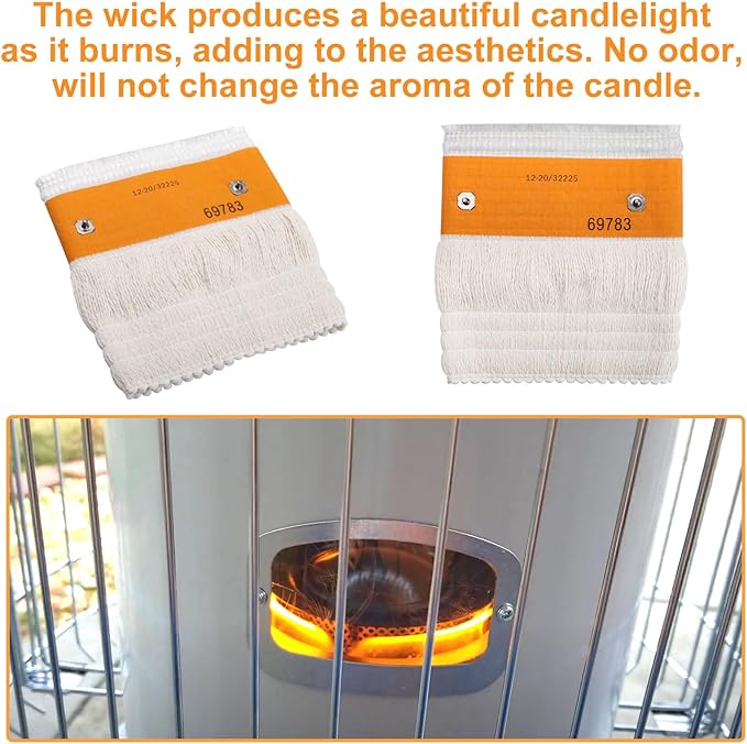 Kerosene Heater Replacement Wicks 32225 for Kero World KW-24C, Also for DuraHeat DH-2300,for Dyna-GLO RMC-95C, for Envirotemp 93043 Replacement Wicks, White