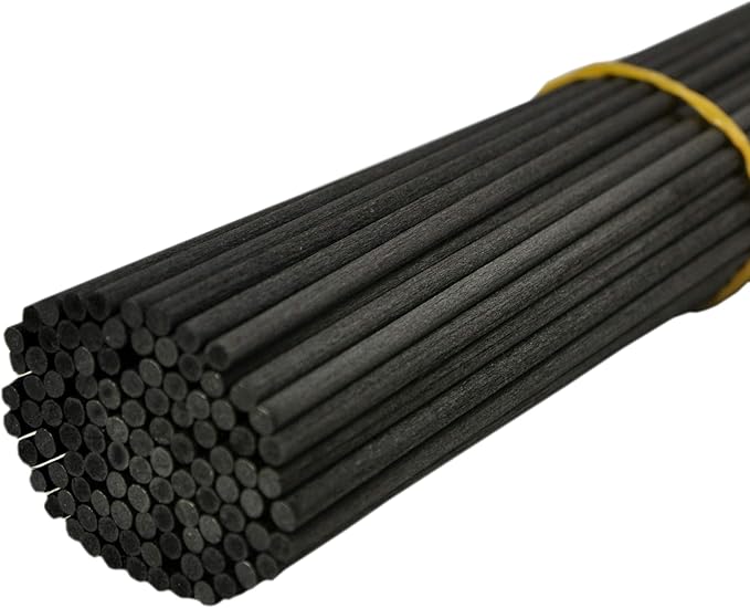 100 Pieces Fiber Reed Diffuser Replacement Refill Sticks (11" x 3mm, Black)