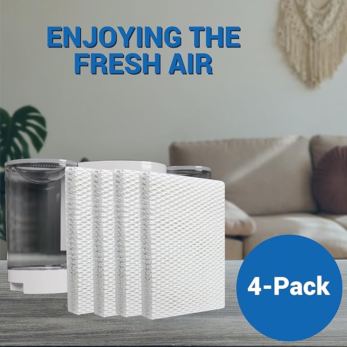 MD1-0034 Humidifier Replacement Wick Filters for Vornado Evaporative Humidifier Evap2, Evap40, EV3, EV100, EV200, EVDC300, EVDC505, EVDC500, Tornado Humidifier Filter (Not for Evap3)- 4 Pack