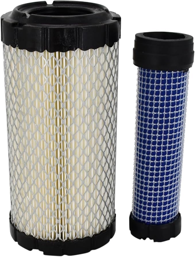 M113621 Outer Air Filter M123378 Inner Air Filter Compatible with Kawasaki 11013-1290 11013-7029 11013-7048 Fleetguard AF25550 Replace for John Deere M123378 M807331 P535396 Replace for Toro 98-2982
