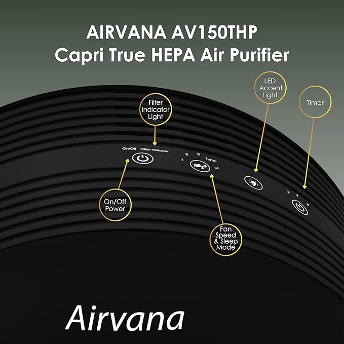 AV150AP True HEPA Tabletop Air Purifier, White
