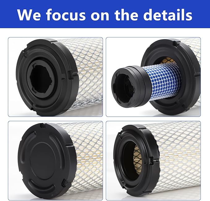 M113621 M123378 Inner & Outer Air Filters Set - Fit for Donaldson P822686 Fleetguard AF25550 John Deere M123378 M113621 Kawasaki 11013-1290 11013-7029 11013-7048 6449 RS3715 46449